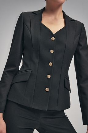 کت مشکی زنانه Fitted adL - کد 807279183