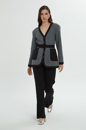 ست بالاتنه و پائین تنه طوسی زنانه تریکو GIZIA - کد 863417267
