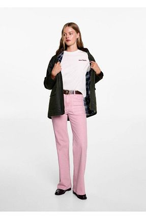 تیشرت سفید زنانه رگولار MANGO Teen - کد 863423490