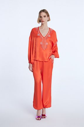 پیراهن نارنجی زنانه Fitted adL - کد 848443848