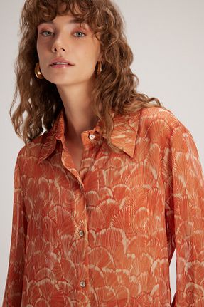 پیراهن نارنجی زنانه Fitted adL - کد 834721589