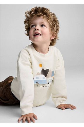 سوئیشرت سفید بچه گانه چاپی MANGO Baby - کد 863424181