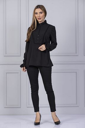 بلوز سایز بزرگ مشکی زنانه سایز بزرگ Loom Boutique - کد 475321929