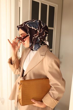 روسری سرمه ای İpek Tivil Silk Home - کد 863428990