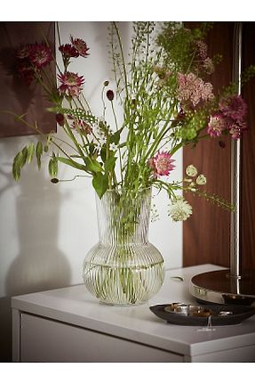 گلدان نارنجی شیشه IKEA - کد 306064418