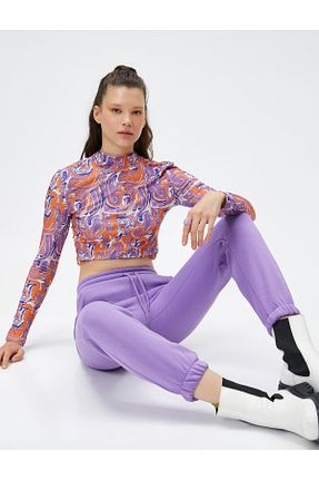 شلوار کرمگن بنفش زنانه Relaxed Koton - کد 747864989