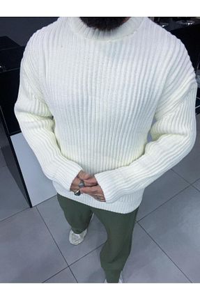 پلیور سفید مردانه Saç Örgü mkstoreluxury - کد 863443988