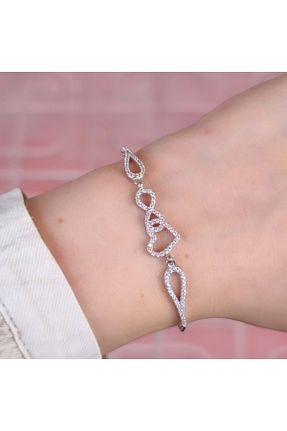 دستبند نقره سفید زنانه 925 عیار Güler Yüzlü Silver - کد 844566259