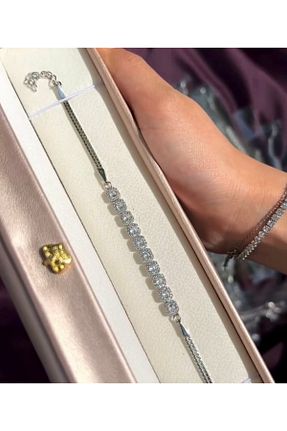 دستبند نقره سفید زنانه 925 عیار Store - کد 863459971