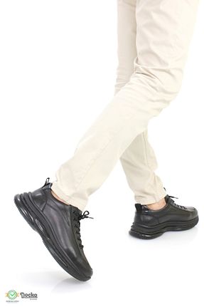 کفش کژوال مشکی مردانه چرم خالص MARCOMEN - کد 863468578