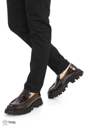 کفش کژوال زرشکی مردانه چرم خالص MARCOMEN - کد 863468533