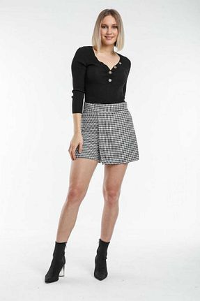 دامن قهوه ای زنانه چرم مصنوعی FASHION - کد 863474057