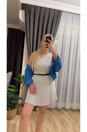 دامن سفید زنانه ویسکون Marka - کد 863478477