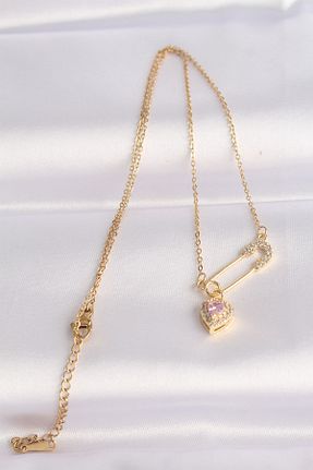گردنبند جواهر رنگی زنانه استیل ضد زنگ PARILTIATÖLYESİ - کد 863482107