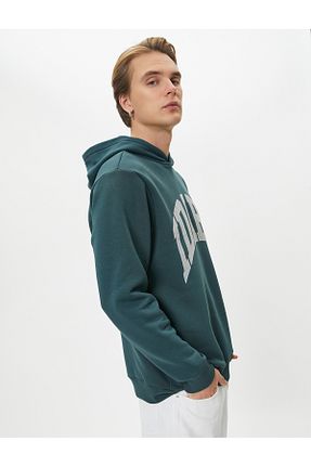 سوئیشرت آبی مردانه چاپی Koton - کد 786924035