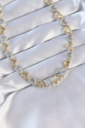 گردنبند جواهر قرمز زنانه استیل ضد زنگ Genel Markalar - کد 885046725