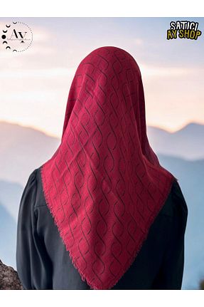 روسری زرشکی %100 پنبه its AY shop - کد 831602202