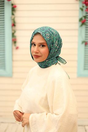 روسری سبز پنبه ای Silk Home - کد 863492284