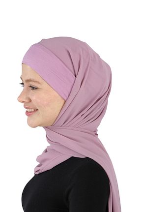 روسری بنفش شیفون Ecardin - کد 859774628