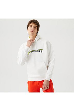 سوئیشرت سفید مردانه ساده Lacoste - کد 649016903
