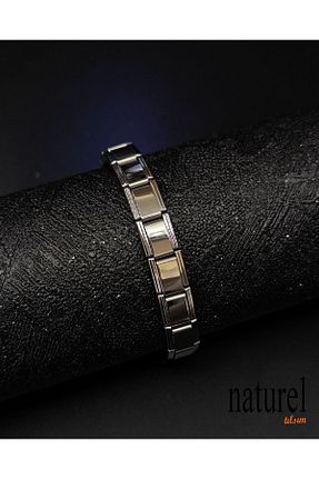 دستبند استیل (فولاد) متالیک زنانه استیل (فولاد) Naturel Tılsım - کد 747834722