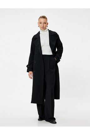 ترنچکت مشکی زنانه پنبه ای Koton - کد 849934532