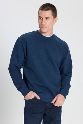 سوئیشرت سرمه ای مردانه ساده Wrangler - کد 863506794