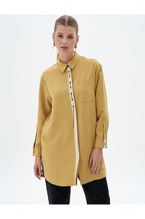 تونیک حجاب زرد زنانه ویسکون Kayra - کد 863506420