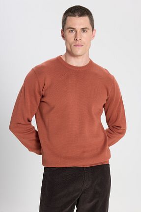 پلیور قهوه ای مردانه ساده Wrangler - کد 863506793