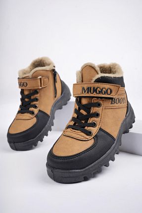 بوت / نیم بوت قهوه ای بچه گانه چرم مصنوعی Muggo - کد 863632380