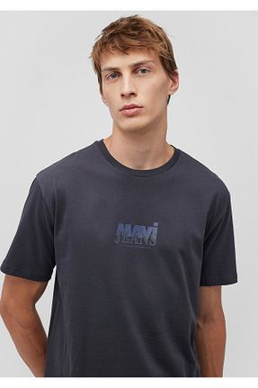 تیشرت طوسی مردانه یقه بند دار Mavi - کد 852924150