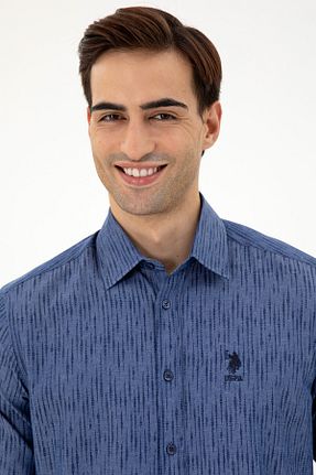 پیراهن سرمه ای مردانه یقه پیراهنی U.S. Polo Assn. - کد 862465536