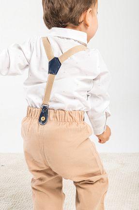 ست بالاتنه و پائین تنه بژ بچه گانه بافتنی Mai Perla - کد 862465039