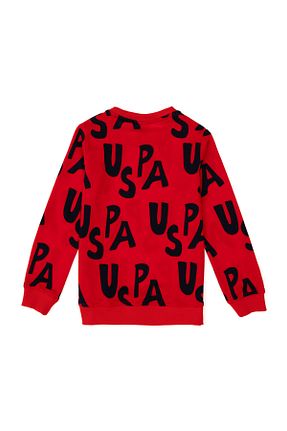 سوئیشرت قرمز بچه گانه ساده U.S. Polo Assn. - کد 862456805