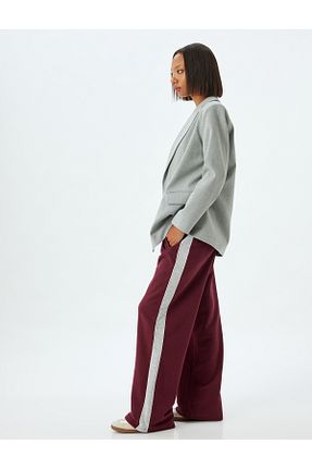 شلوار کرمگن زرشکی زنانه Relaxed Koton - کد 861543131