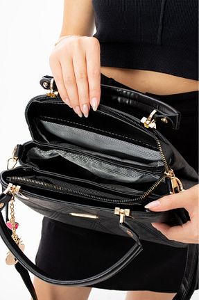 کیف دوشی مشکی زنانه چرم مصنوعی shop - کد 862467160