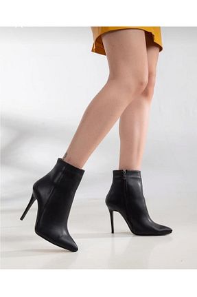 بوت / نیم بوت مشکی زنانه چرم مصنوعی MODA MHS - کد 366133705