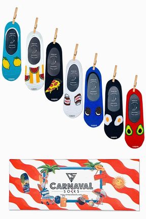 جوراب آبی زنانه پنبه - الاستین CARNAVAL SOCKS - کد 89415020