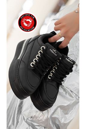کفش اسنیکر مشکی زنانه بند دار Esilapark - کد 862484016