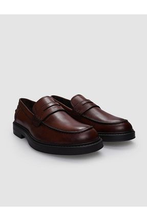 کفش کژوال قهوه ای مردانه چرم خالص Cabani - کد 862569479