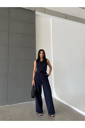 ست بالاتنه و پائین تنه مشکی زنانه بافتنی popibutik - کد 808740482
