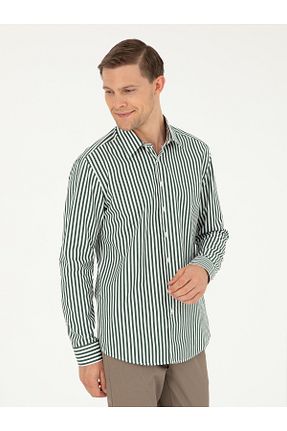 پیراهن سبز مردانه اسلیم فیت Cacharel - کد 862508521