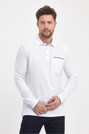 سوئیشرت سفید مردانه ساده ENQUE - کد 862523824