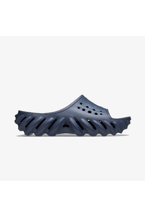 دمپائی سرمه ای زنانه پاشنه تخت Crocs - کد 729101809