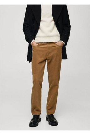 شلوار قهوه ای مردانه پلی استر MANGO Man - کد 862575064
