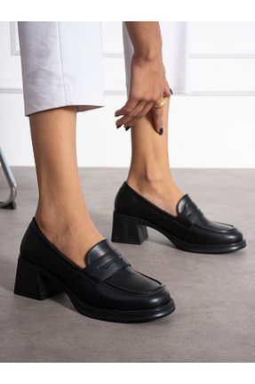 کفش لوفر مشکی زنانه چرم لاکی Alemdar Shoes - کد 862585839