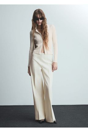 شلوار نباتی زنانه پلی استر MANGO - کد 862573483