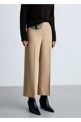 شلوار بژ زنانه پلی استر MANGO - کد 862571407