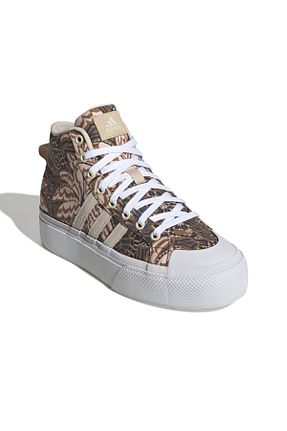 کفش اسنیکر بژ زنانه بند دار adidas - کد 843210906