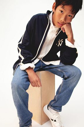 شلوار جین آبی بچه گانه پاچه لوله تفنگی H&M - کد 862598891